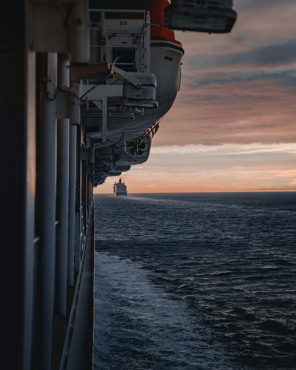 waves splashing on side of a ship