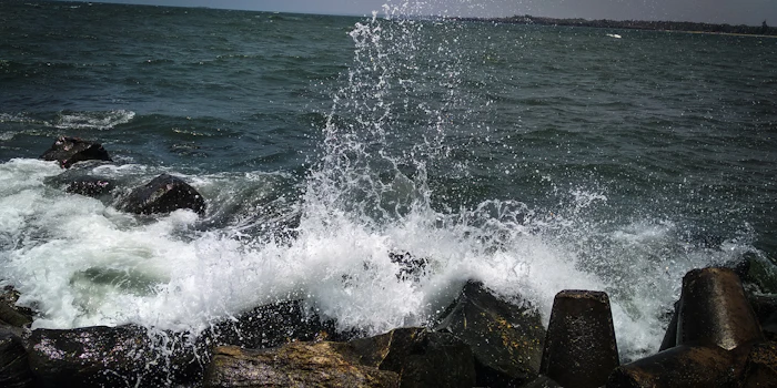 Waves at a Vengurla beach
