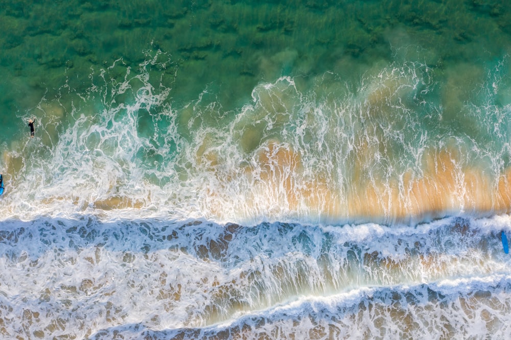 aerial photography of waves