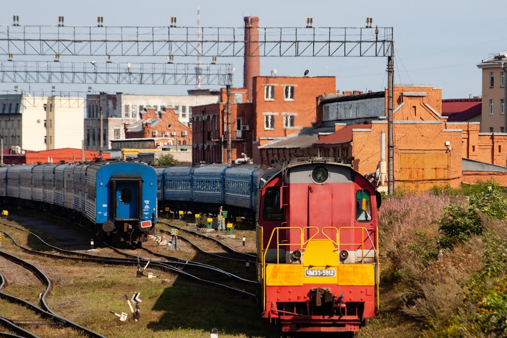 red and blue train