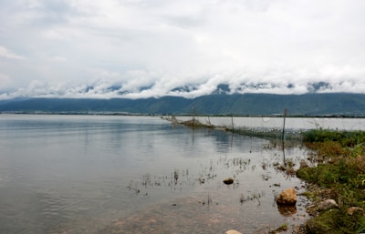 A picturesque fishing lake on the hotel grounds.