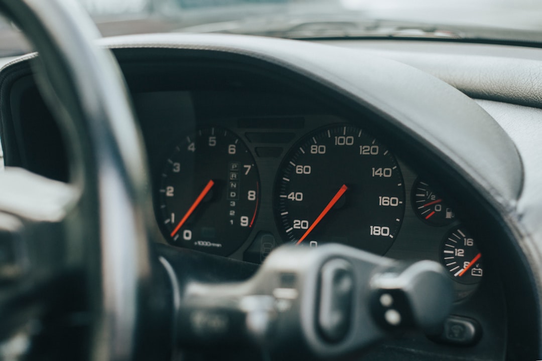 gray car instrumental panel cluster