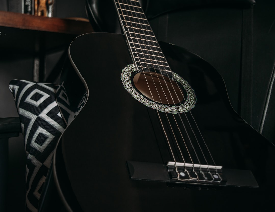 black dreadnought acoustic guitar
