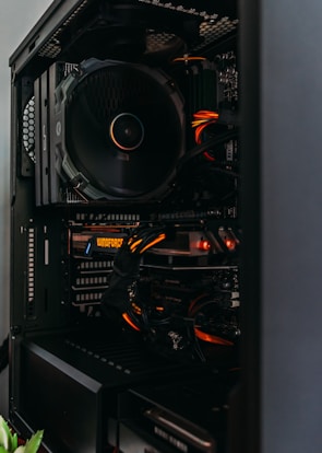black computer tower