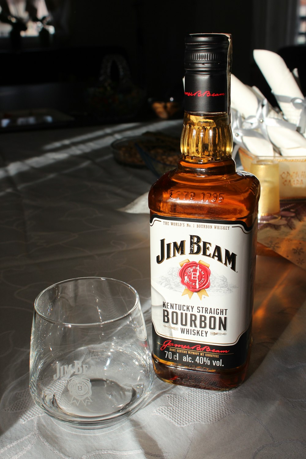 Bottiglia di vino Jum Beam Bourbon