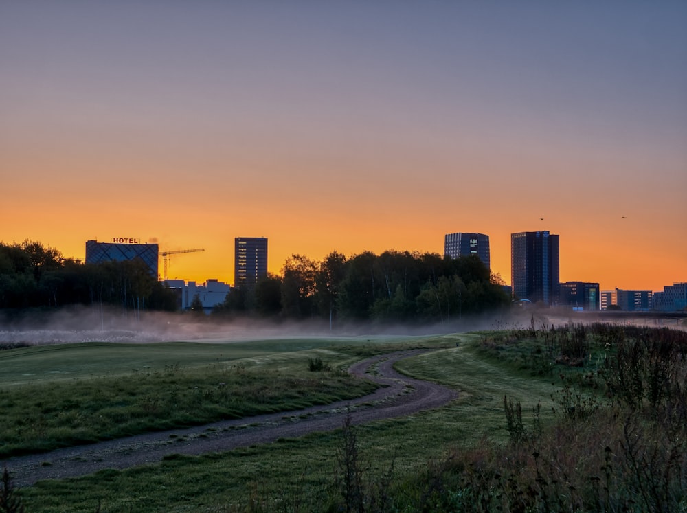 cityscape covered with fogs