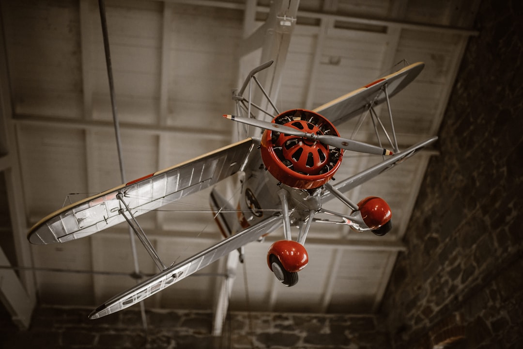 white biplane decor