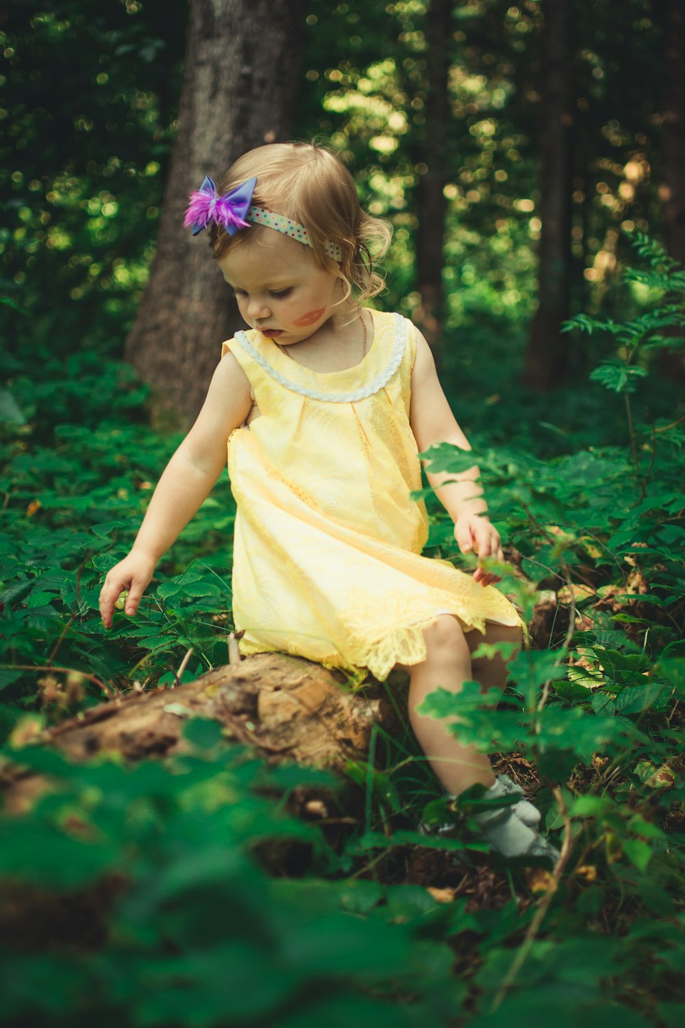 girl wearing yellow dress