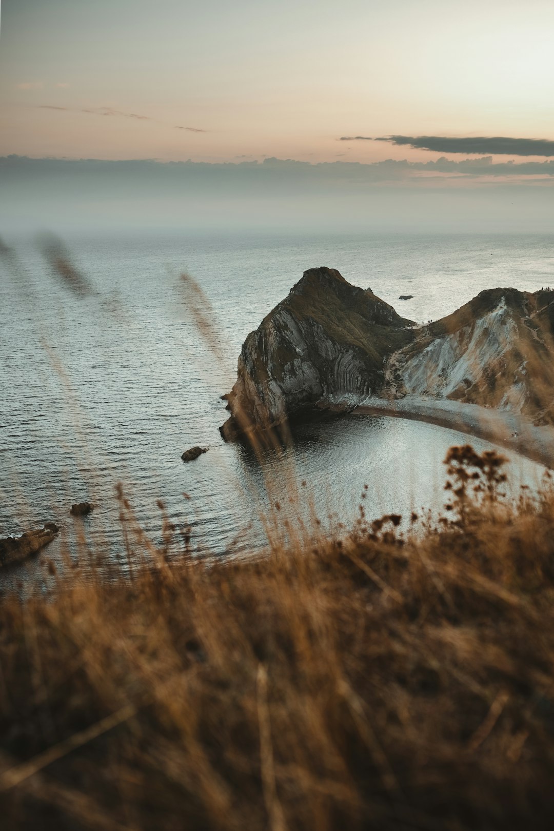 overlooking mountain and body of water