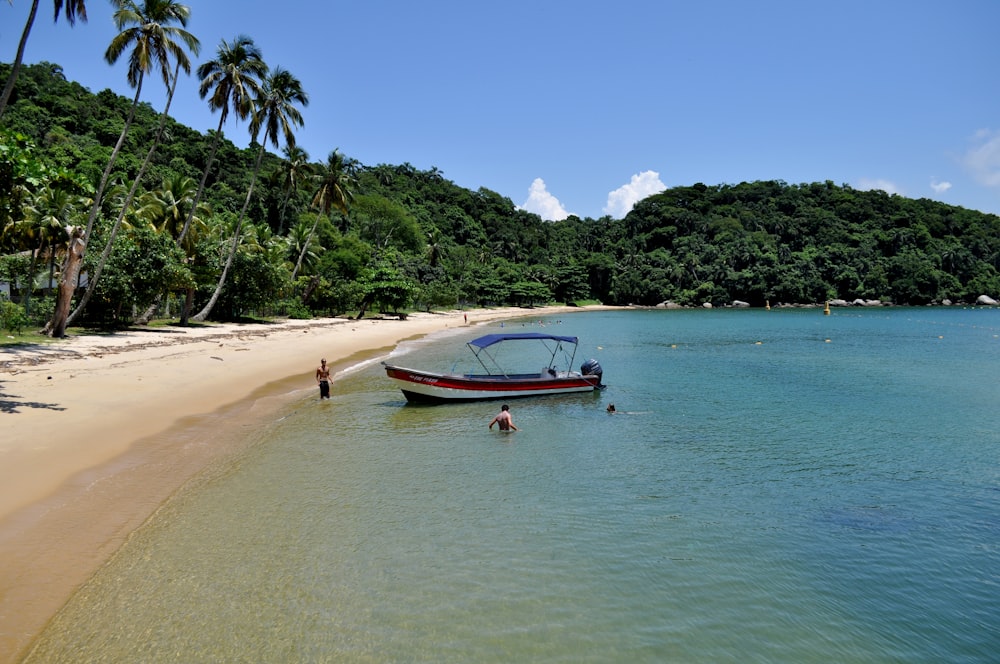 barco no corpo de água calmo