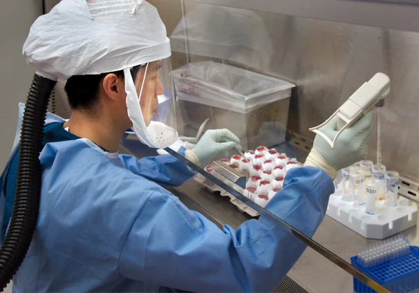 person inside laboratory