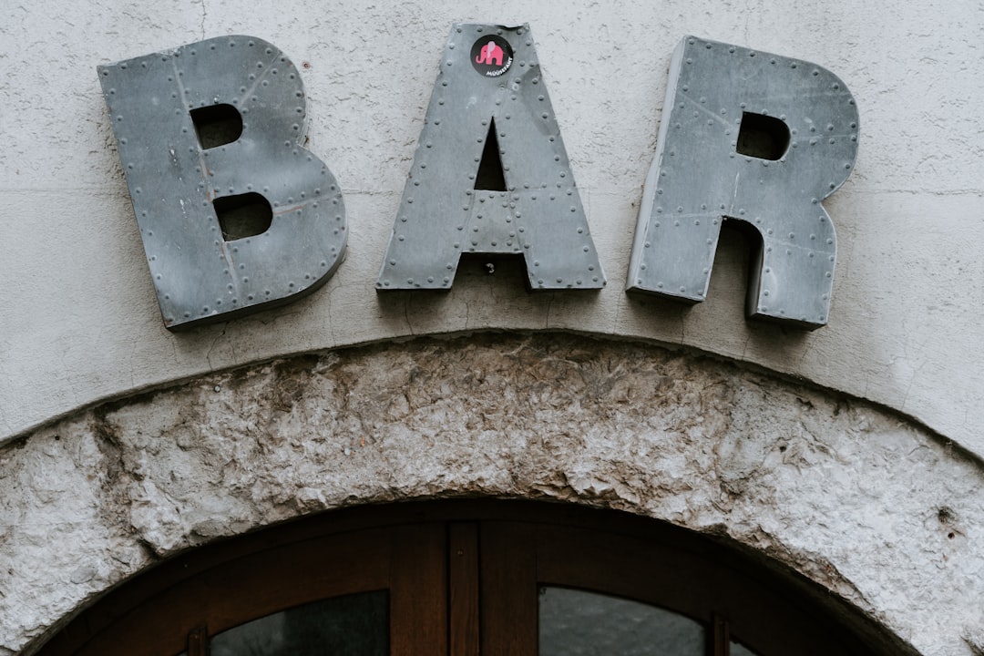 gray bar signage