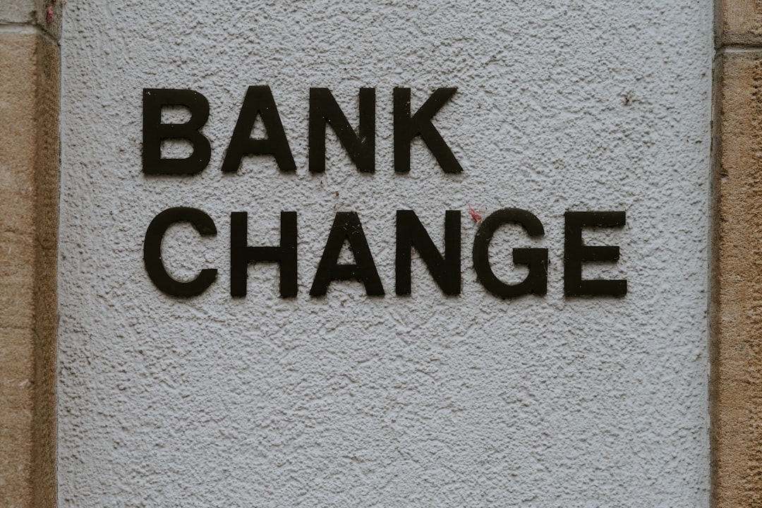 Bank change wall signage,
