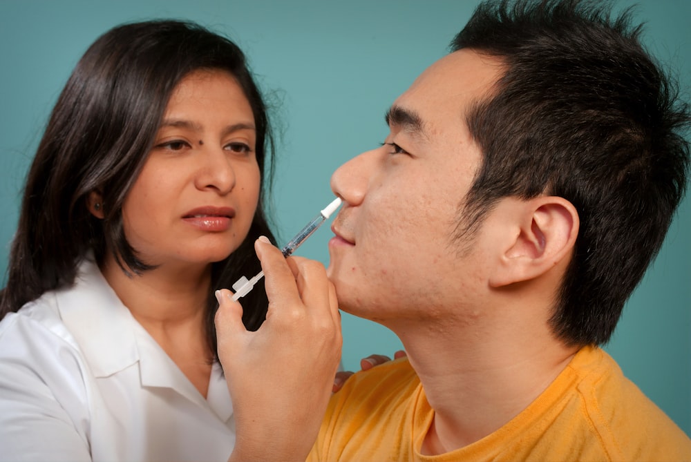 man getting vaccine