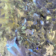 3D terrain model showing detailed topography and point cloud data.