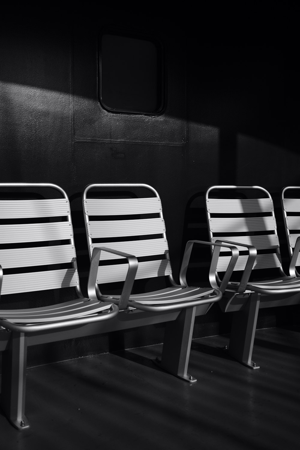 empty gang chairs