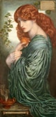 woman holding fruit painting