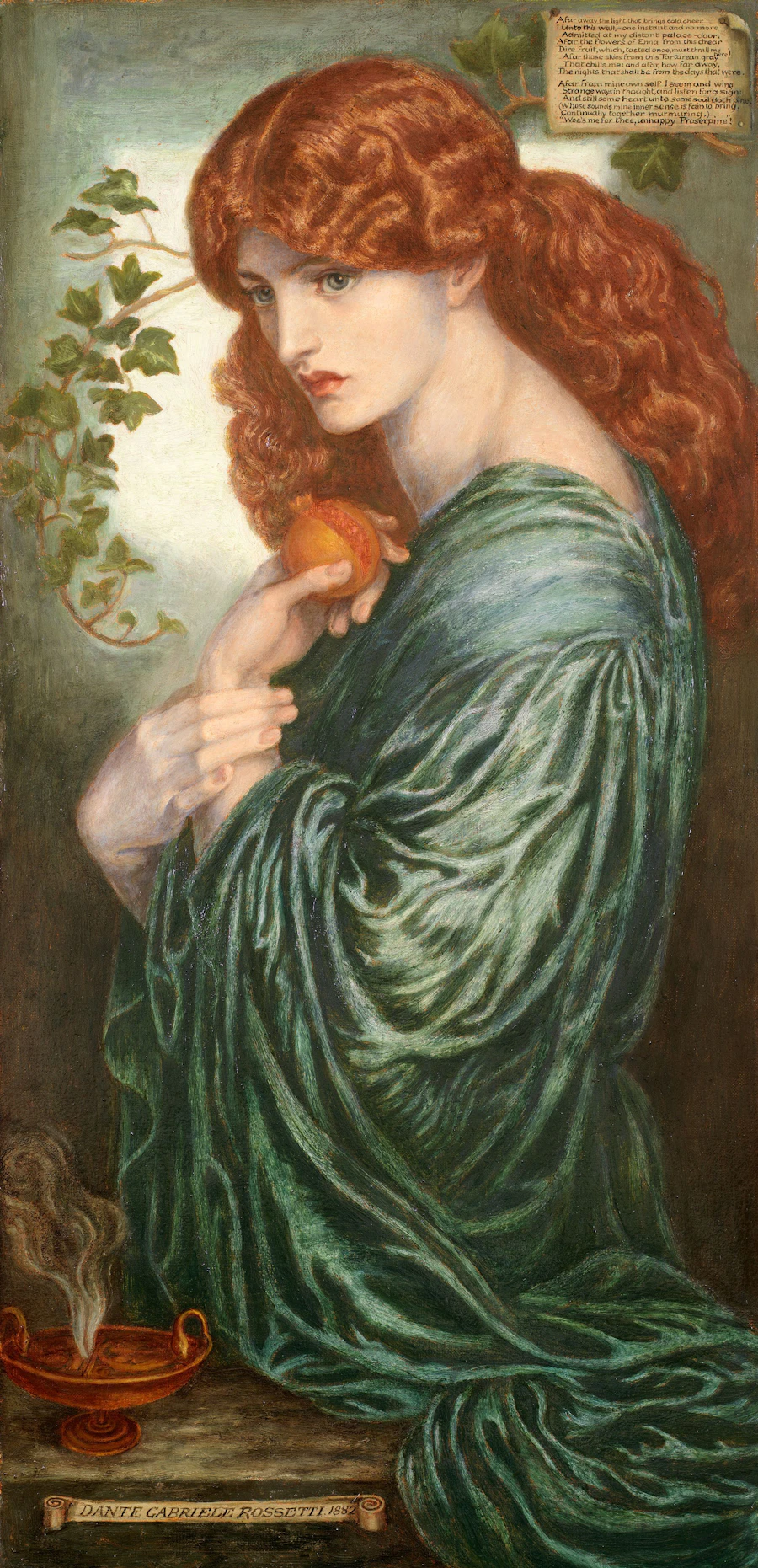 Proserpine, painting by Dante Gabriel Rossetti, 1882