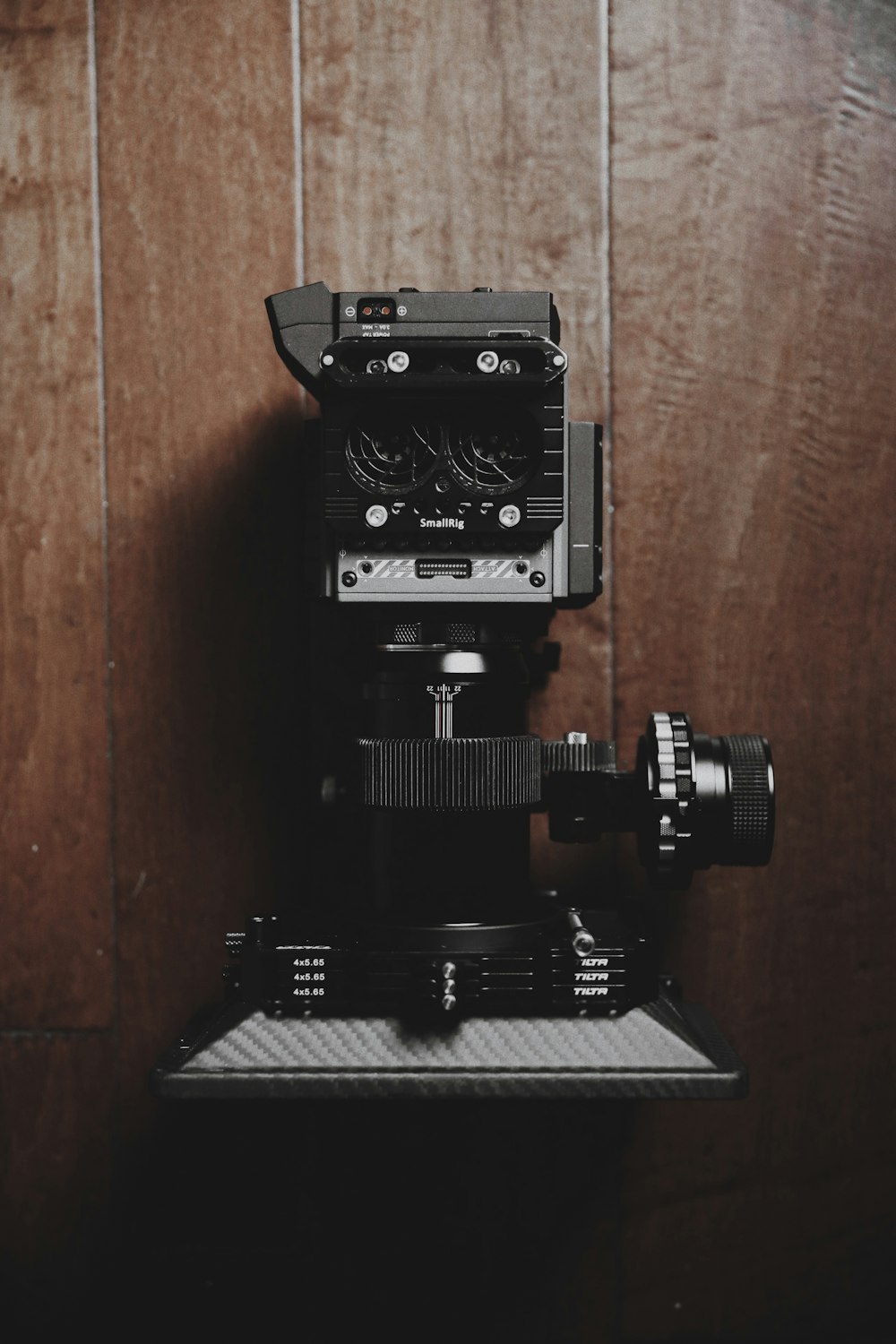 black and silver studio camera