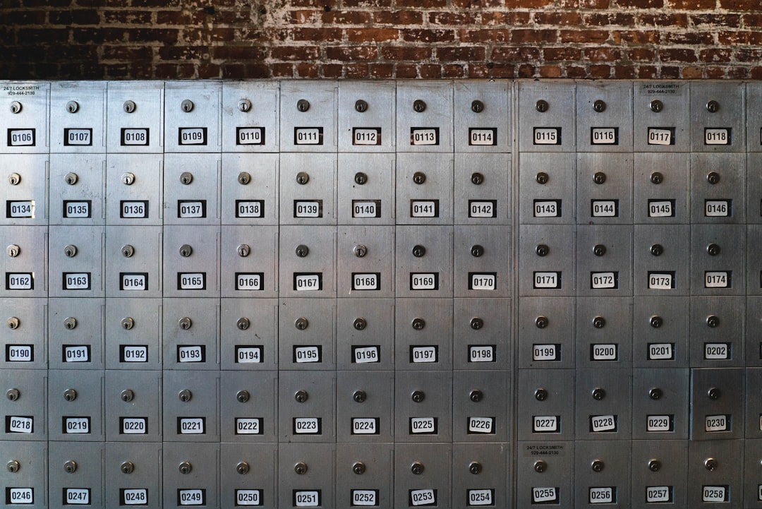 gray multi-door locker