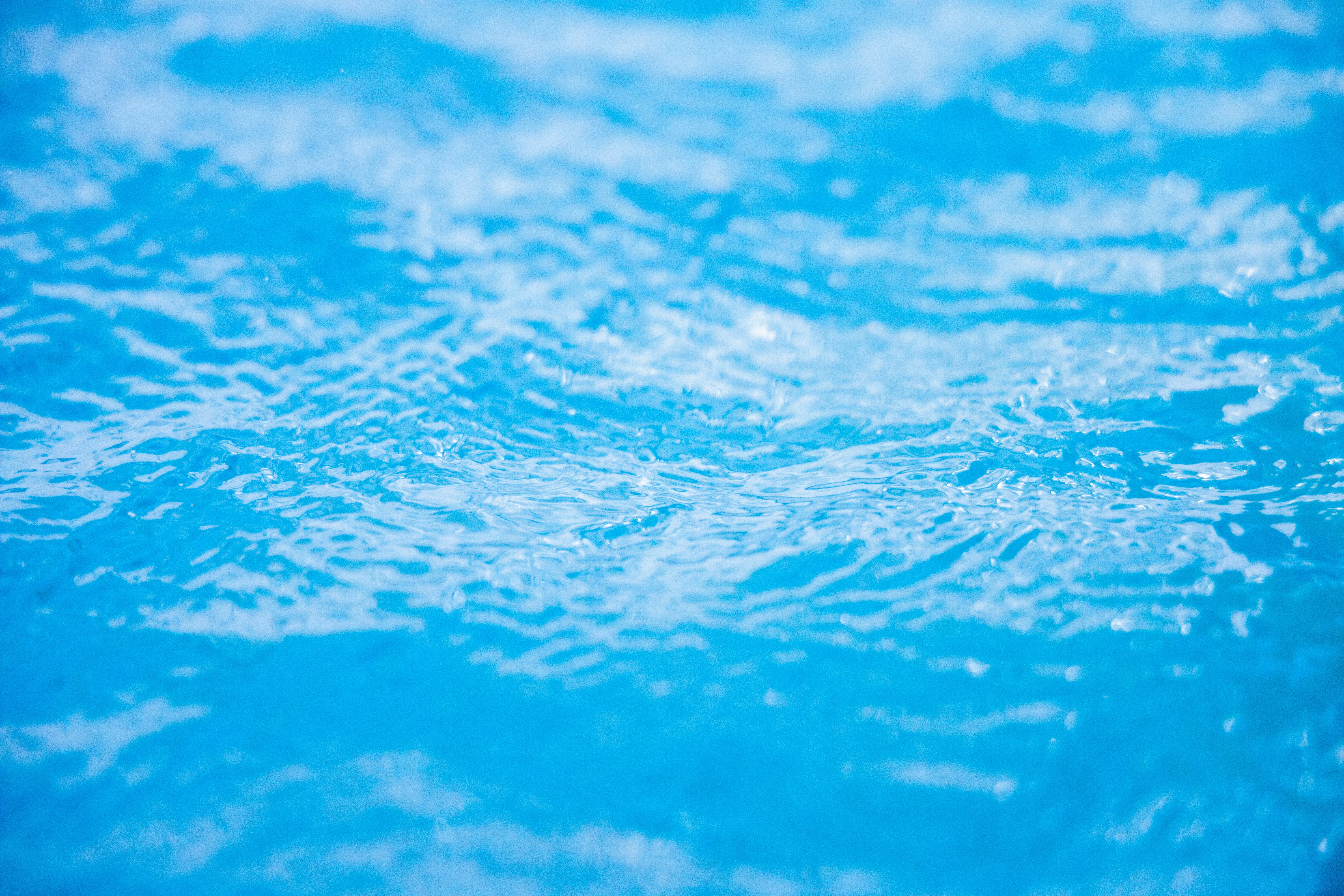 Blue pool water ripples