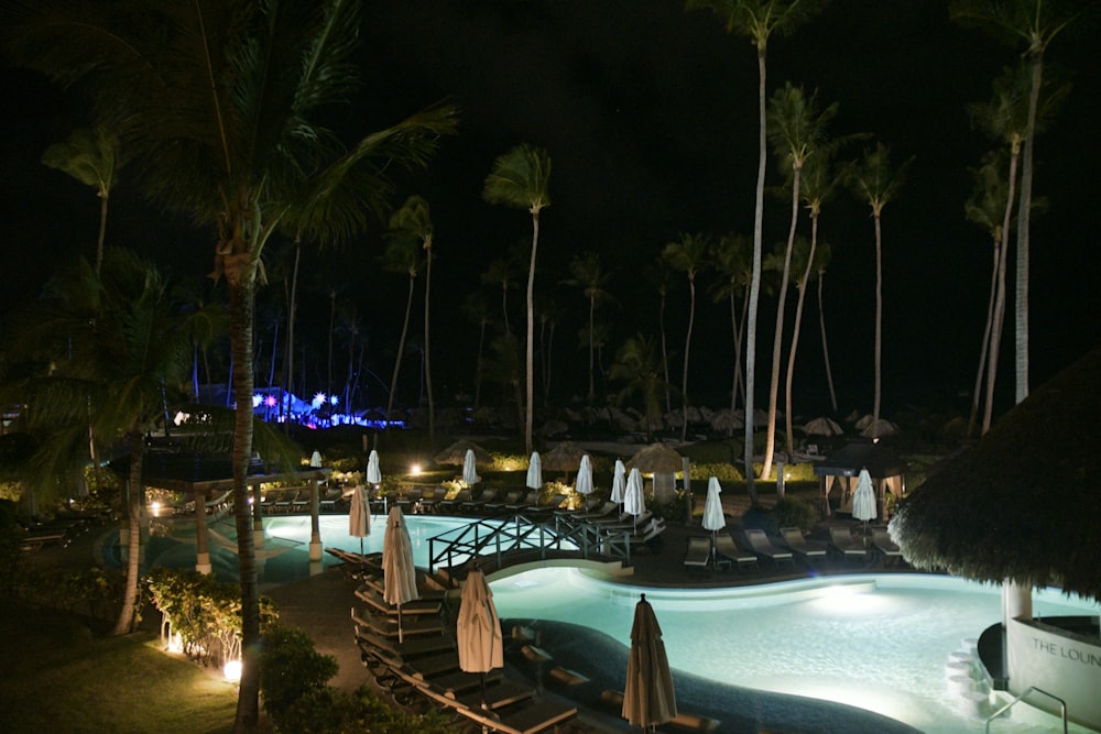 pool at night