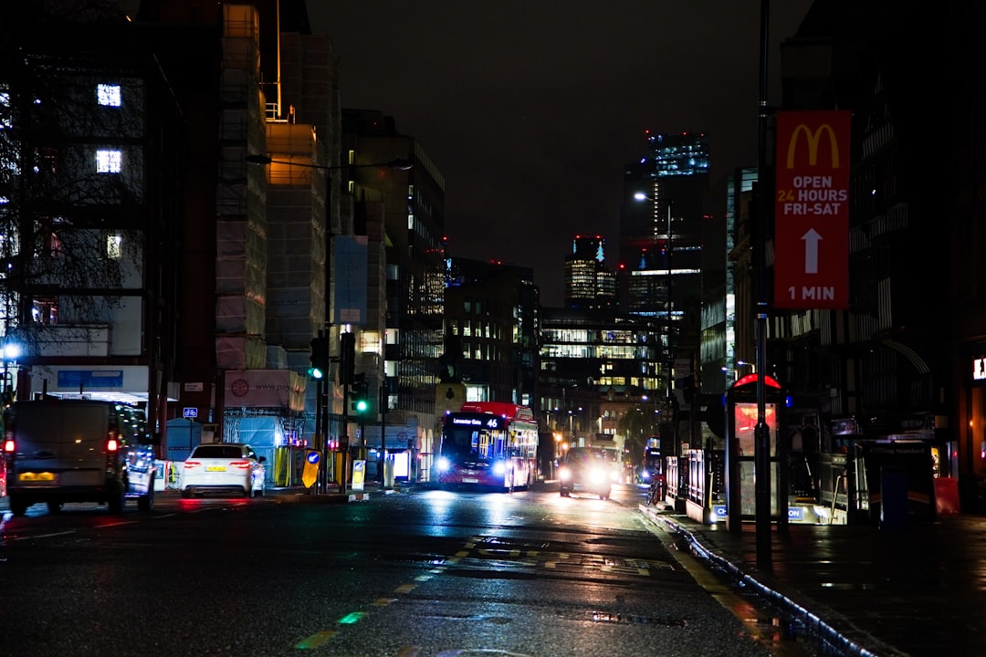 cars in street during nighttime