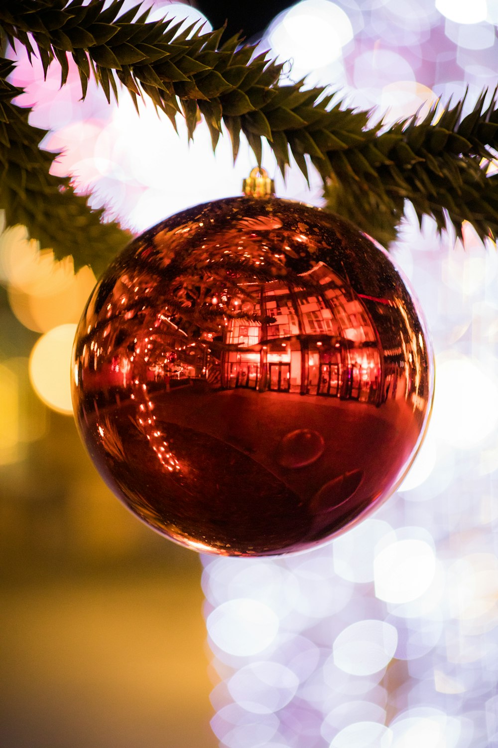 red bauble decor