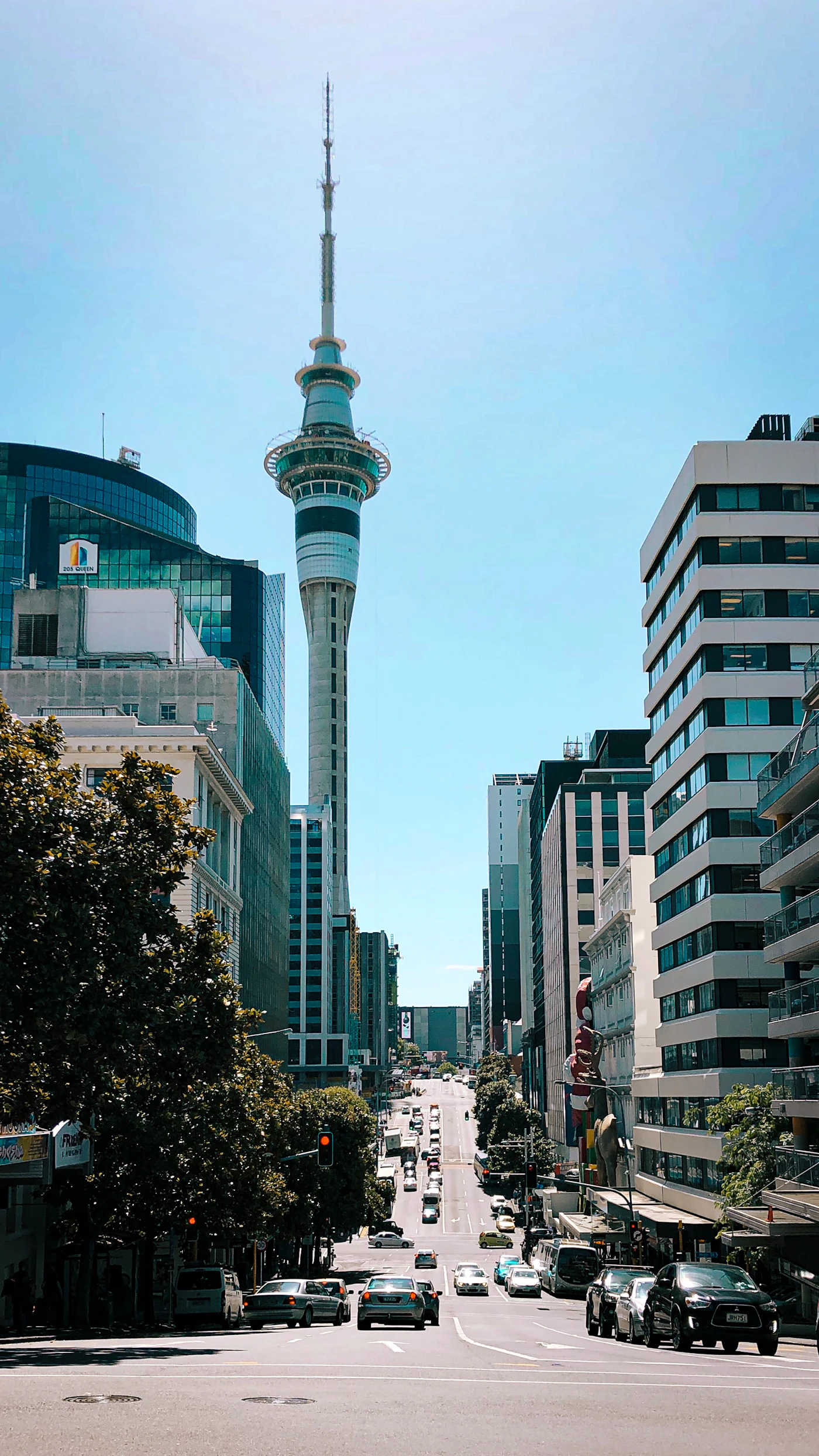 Auckland Sky Tower and Albert Park
