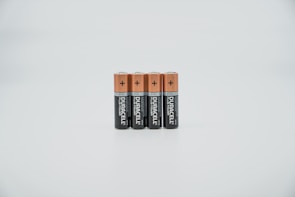 Close-up of LED flashlight batteries featured on ledflashlightbatteries.com.