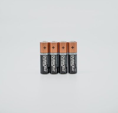 four Duracell batteries