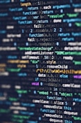 computer programming codes displayed on a monitor