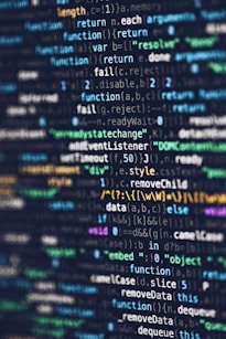 computer programming codes displayed on a monitor