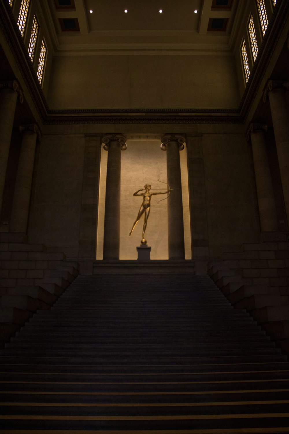 man statue inside building