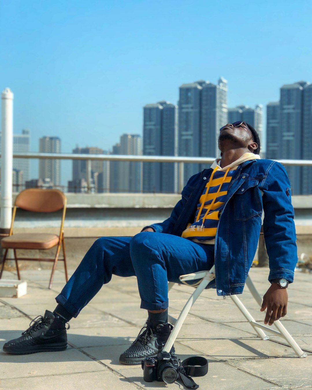 man sitting on chair