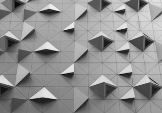 a building that has a bunch of cubes on it