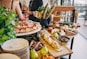variety of food displayed on a table