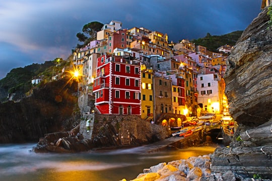 houses on mountain during nighttime in Parco Nazionale delle Cinque Terre Italy
