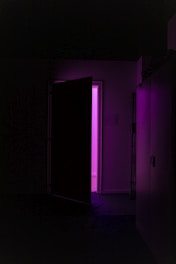 dimmed lighted room