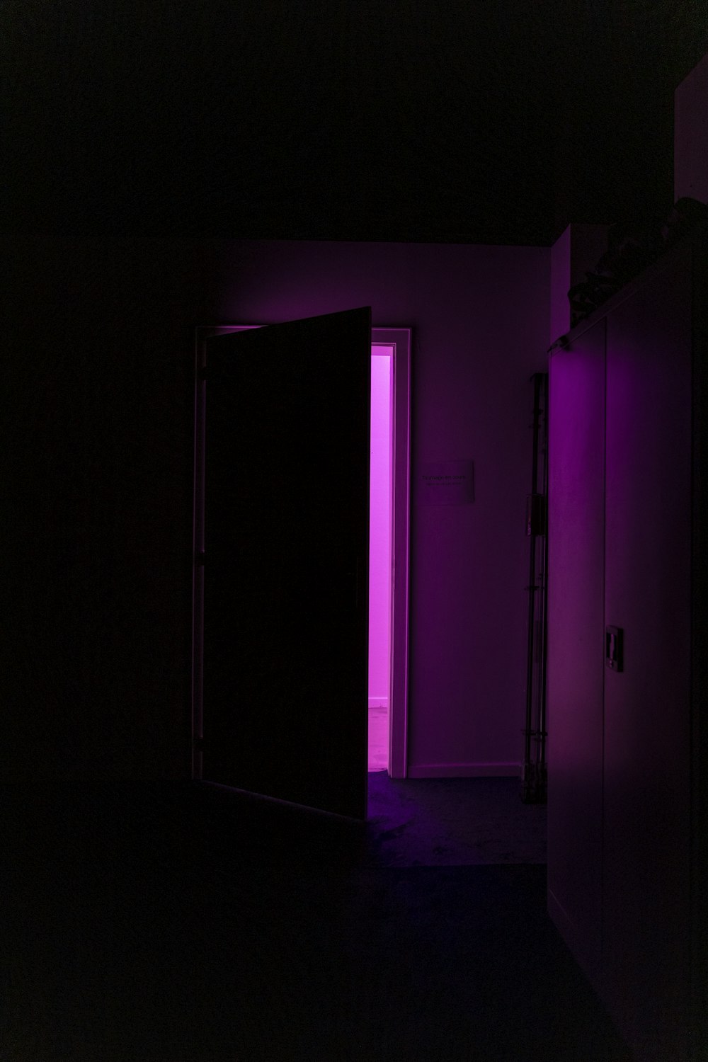 dimmed lighted room