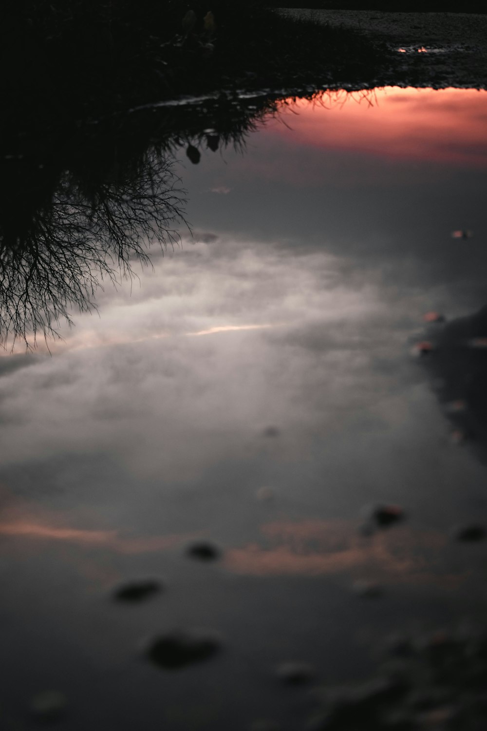 reflection of clouds on water