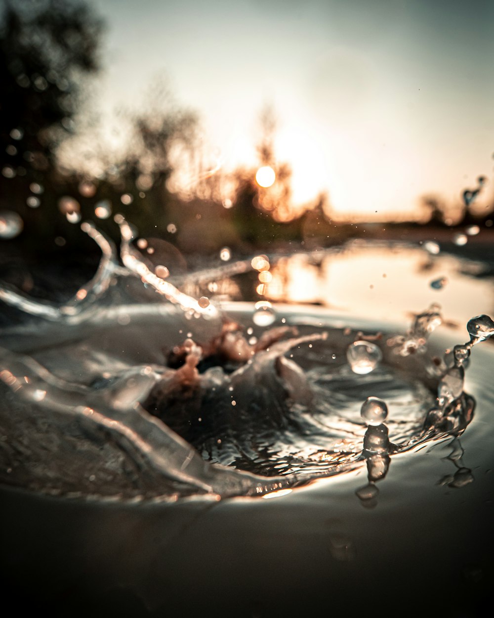 close-up photo of water splash