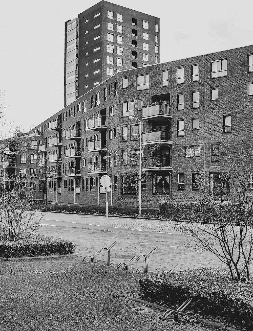 grayscale photography of building during daytime