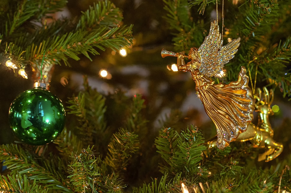 gold angel ornament