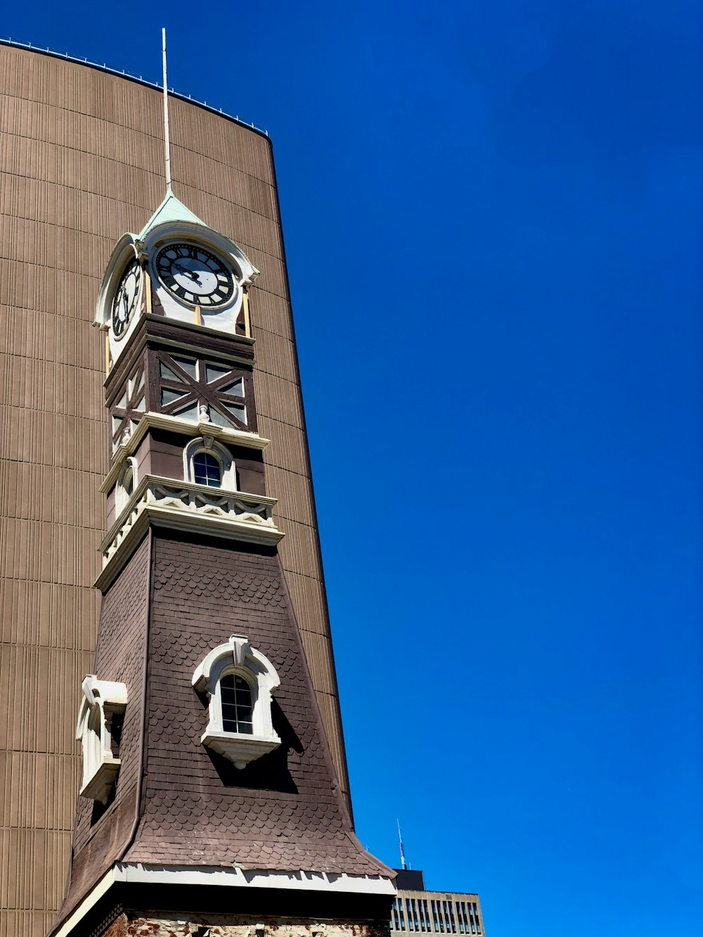 gray and white tower clock during daytime
