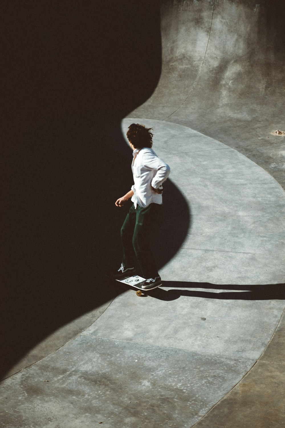 man riding skateboard