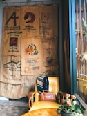 a room with a lot of bags hanging on the wall