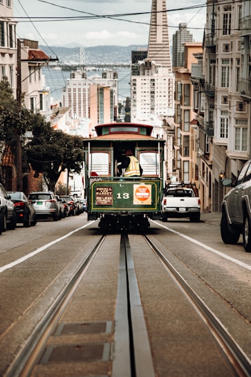 running train on road
