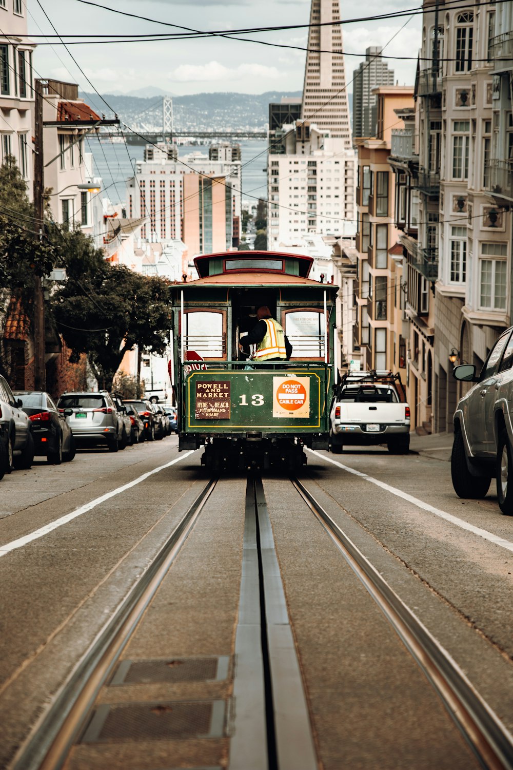 running train on road