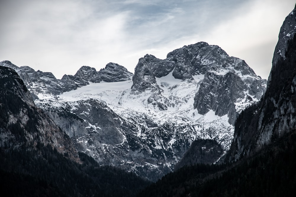 mountain covered with snow